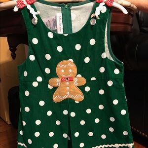 Bonnie Jean Corduroy Jumper Dress for Christmas